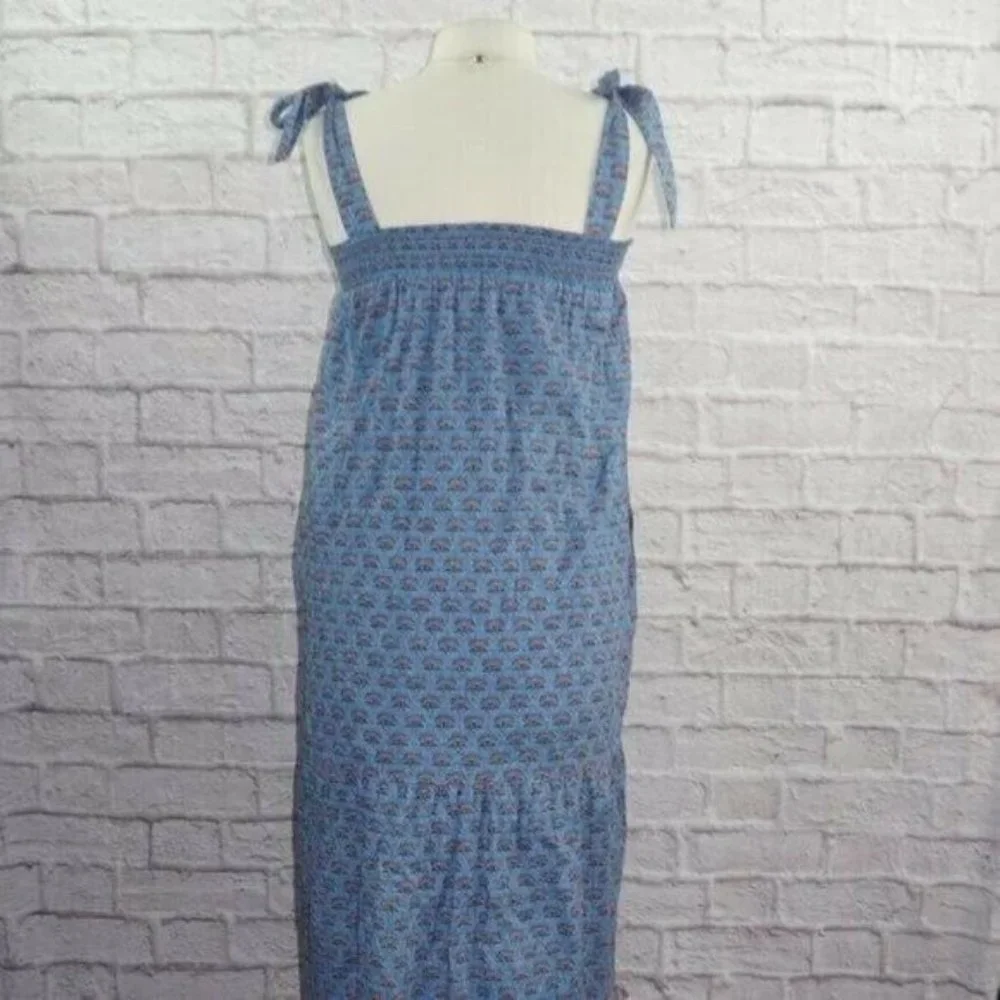 Revolve Cleobella Blue Lotus Floral India Cotton Midi Dress Small $208 - Picture 6 of 10